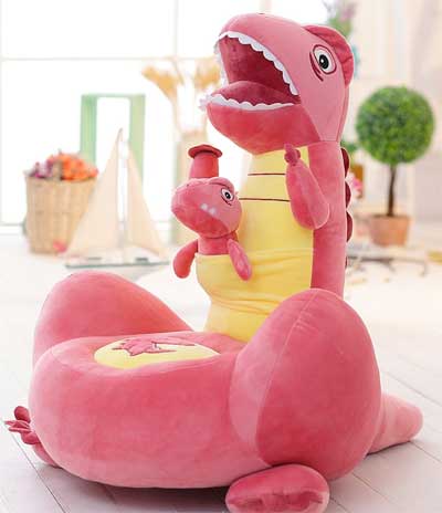 plush dinosaur chair