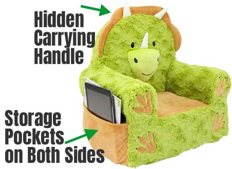 plush dinosaur chair