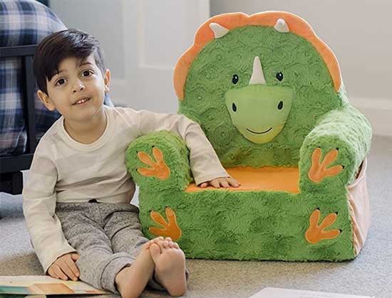 plush dinosaur chair