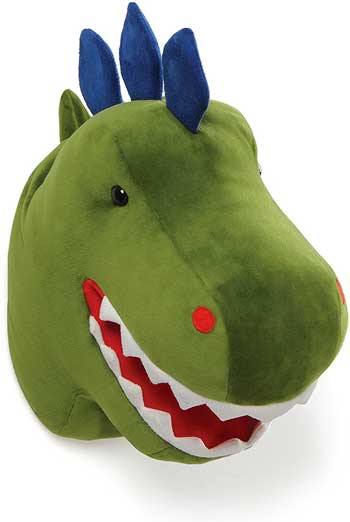 stuffed dinosaur head for wall