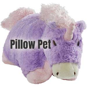 Furry Purple Unicorn Pillow Pet Stuffed Animal